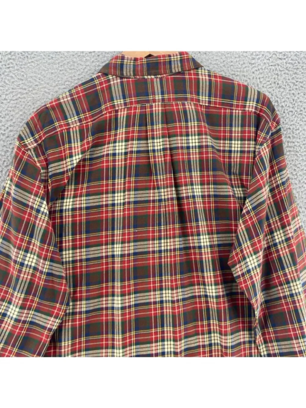 Polo Ralph Lauren Shirt Men XXL Classic Fit Red Plaid Cotton Flannel Long Sleeve